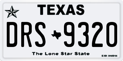 TX license plate DRS9320