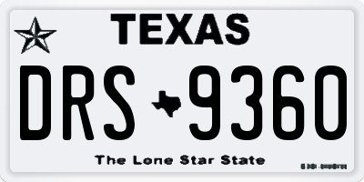 TX license plate DRS9360