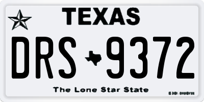 TX license plate DRS9372