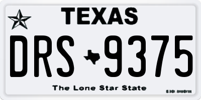 TX license plate DRS9375