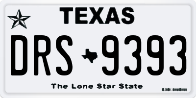 TX license plate DRS9393