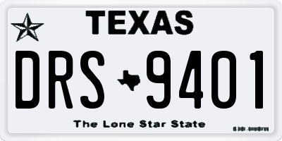 TX license plate DRS9401