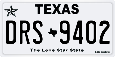 TX license plate DRS9402