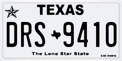 TX license plate DRS9410