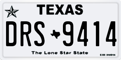 TX license plate DRS9414