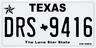 TX license plate DRS9416