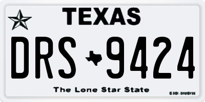 TX license plate DRS9424