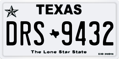 TX license plate DRS9432