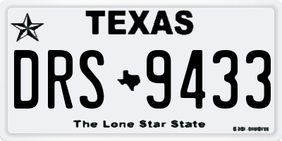 TX license plate DRS9433