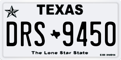 TX license plate DRS9450