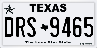 TX license plate DRS9465