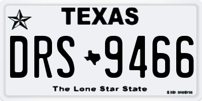 TX license plate DRS9466