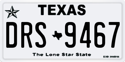TX license plate DRS9467