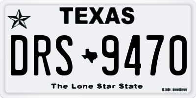 TX license plate DRS9470