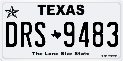 TX license plate DRS9483