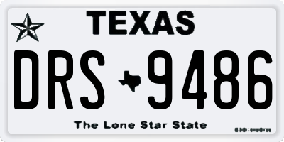 TX license plate DRS9486