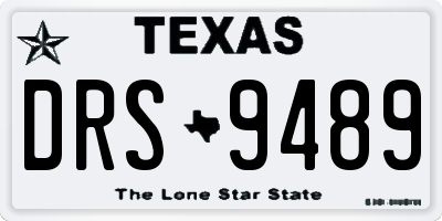 TX license plate DRS9489