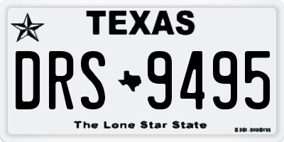 TX license plate DRS9495