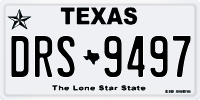 TX license plate DRS9497