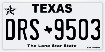 TX license plate DRS9503