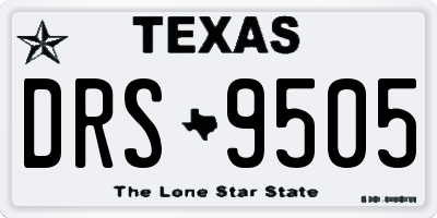 TX license plate DRS9505