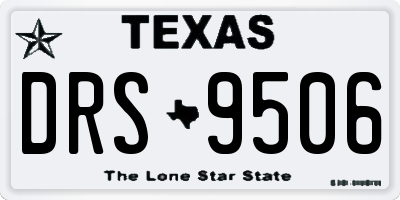 TX license plate DRS9506