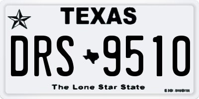 TX license plate DRS9510