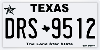 TX license plate DRS9512