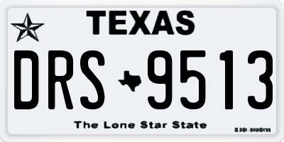 TX license plate DRS9513