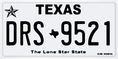 TX license plate DRS9521