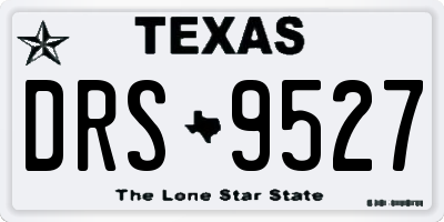 TX license plate DRS9527