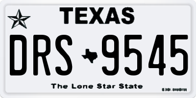 TX license plate DRS9545