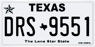 TX license plate DRS9551