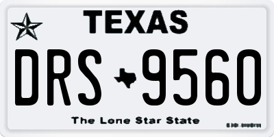 TX license plate DRS9560