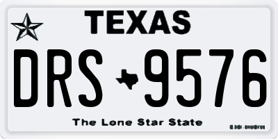 TX license plate DRS9576