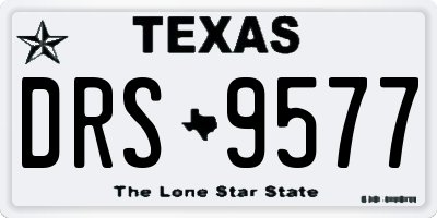 TX license plate DRS9577