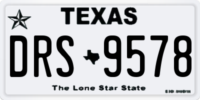 TX license plate DRS9578