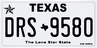 TX license plate DRS9580