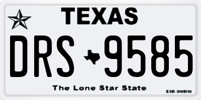 TX license plate DRS9585