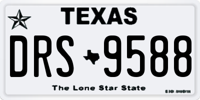 TX license plate DRS9588