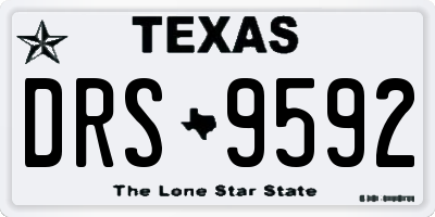 TX license plate DRS9592