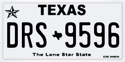 TX license plate DRS9596
