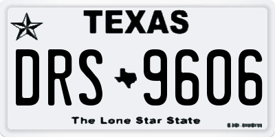 TX license plate DRS9606