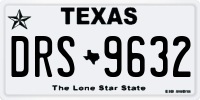 TX license plate DRS9632