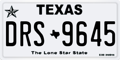 TX license plate DRS9645