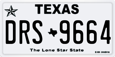 TX license plate DRS9664