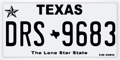 TX license plate DRS9683