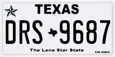 TX license plate DRS9687
