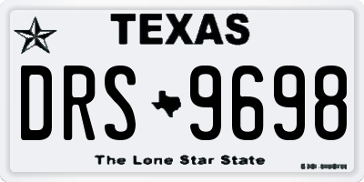 TX license plate DRS9698