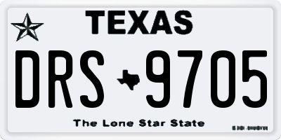TX license plate DRS9705